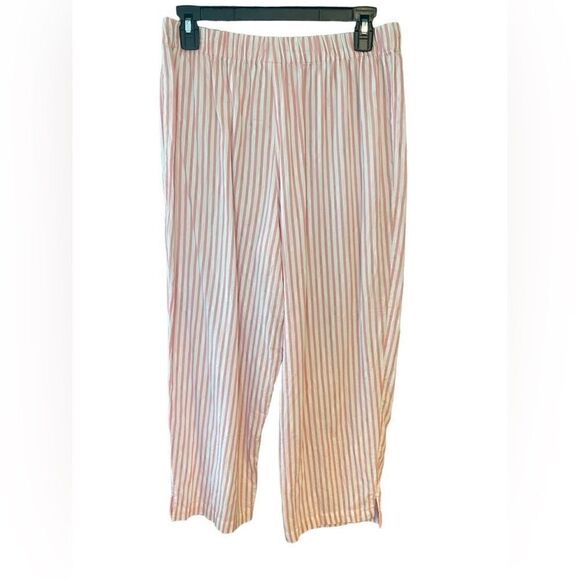 Cabernet Sz M Pink White Solid Stripe Pattern 2-Pièce Comfy Soft Cotton Pajamas - Picture 5 of 6